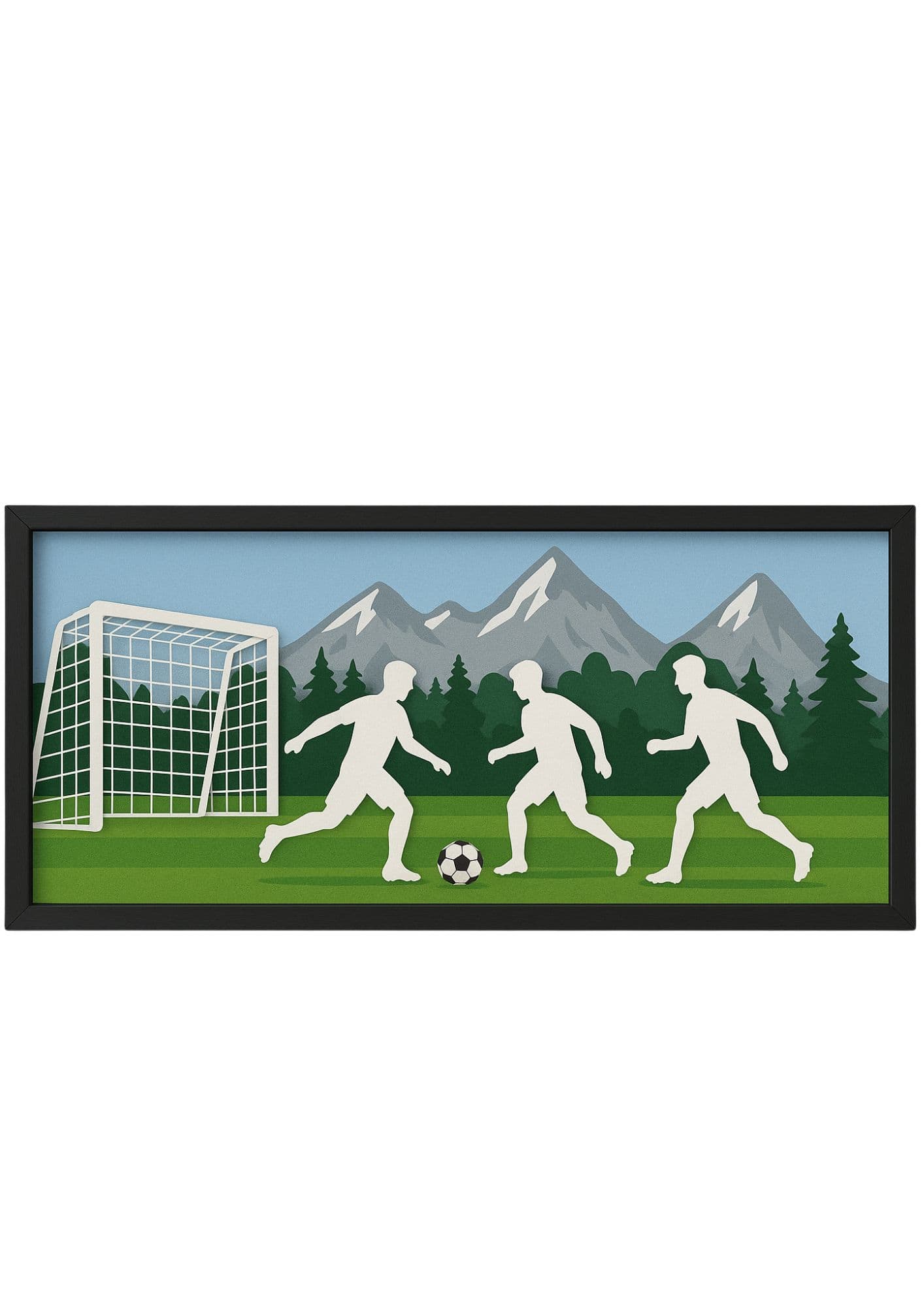 obrazek z piłkarzami bramka gol 