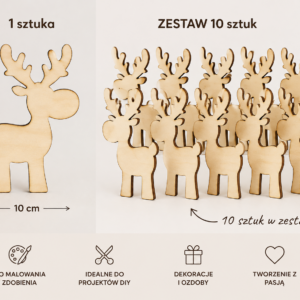 Renifer - zestaw 10szt